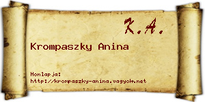 Krompaszky Anina névjegykártya